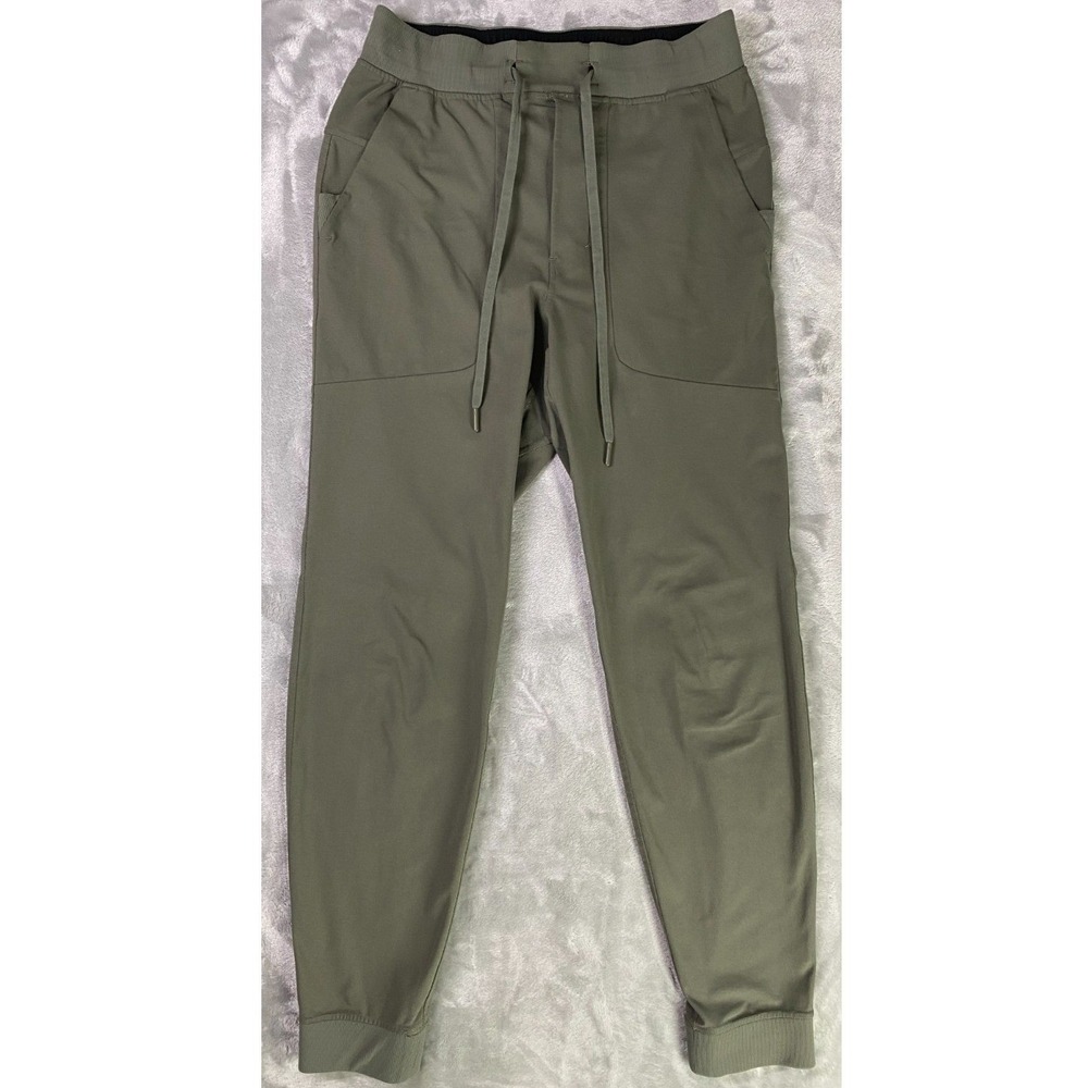 Lululemon ABC Jogger Men Small Olive Green Tapered Athletic Pants LM5AOLS - Picture 1 of 5